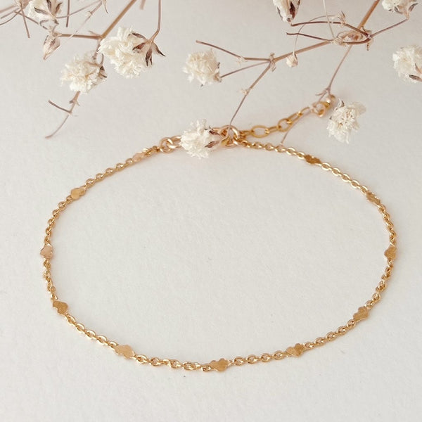 Bracelet Ti Amo | Chaîne cœur en plaqué or