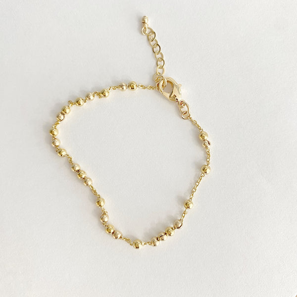 Bracelet Bisbille | Chaîne boules en plaqué or