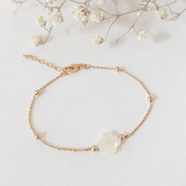 Bracelet Bloom | Trèfle en nacre et plaqué or
