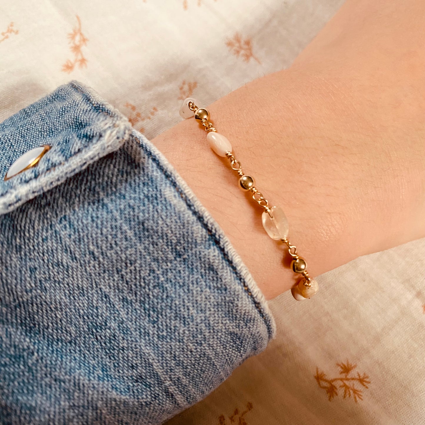 Bracelet | Stone blanc