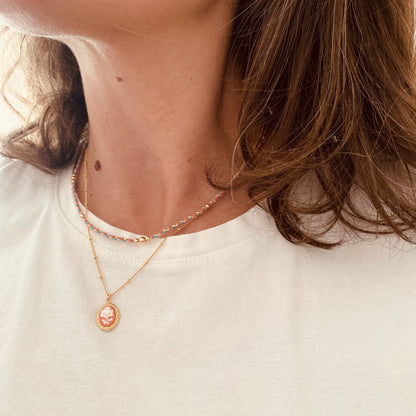 Collier | Nino Rose Corail Turquoise