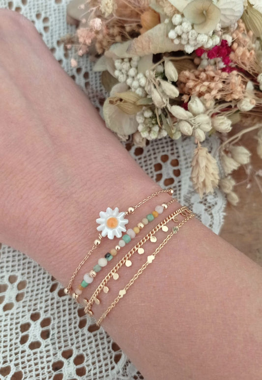 Bracelet Ti Amo, chaîne cœur en plaqué or - Vée bijoux, vue 2