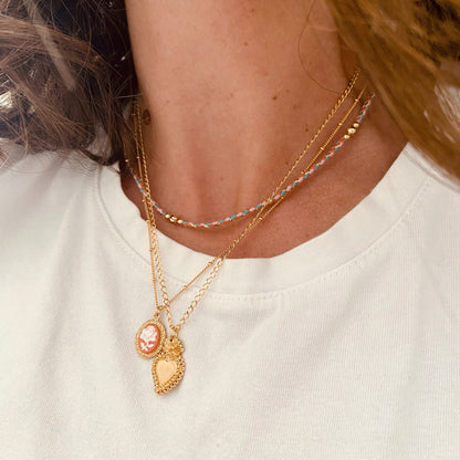 Collier | Nino Rose Corail Turquoise