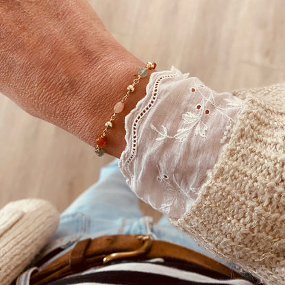 Bracelet | Stone quartz rutile