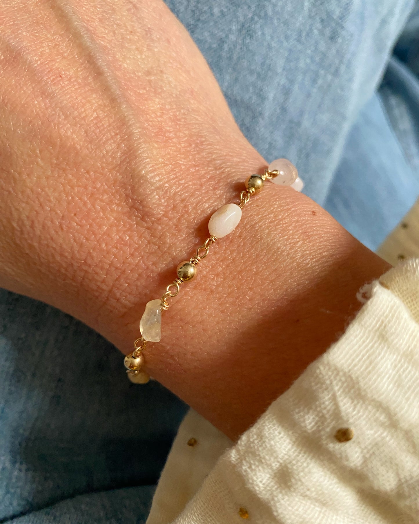 Bracelet | Stone blanc
