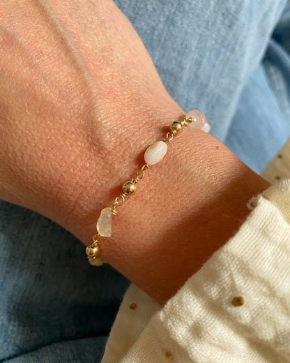 Bracelet | Stone blanc