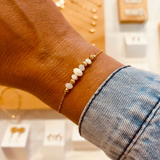 Bracelet Bahia | Nacre et plaqué or