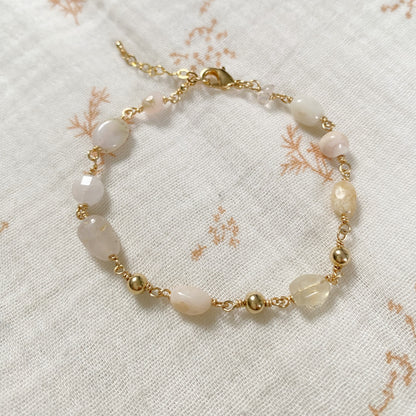 Bracelet | Stone blanc